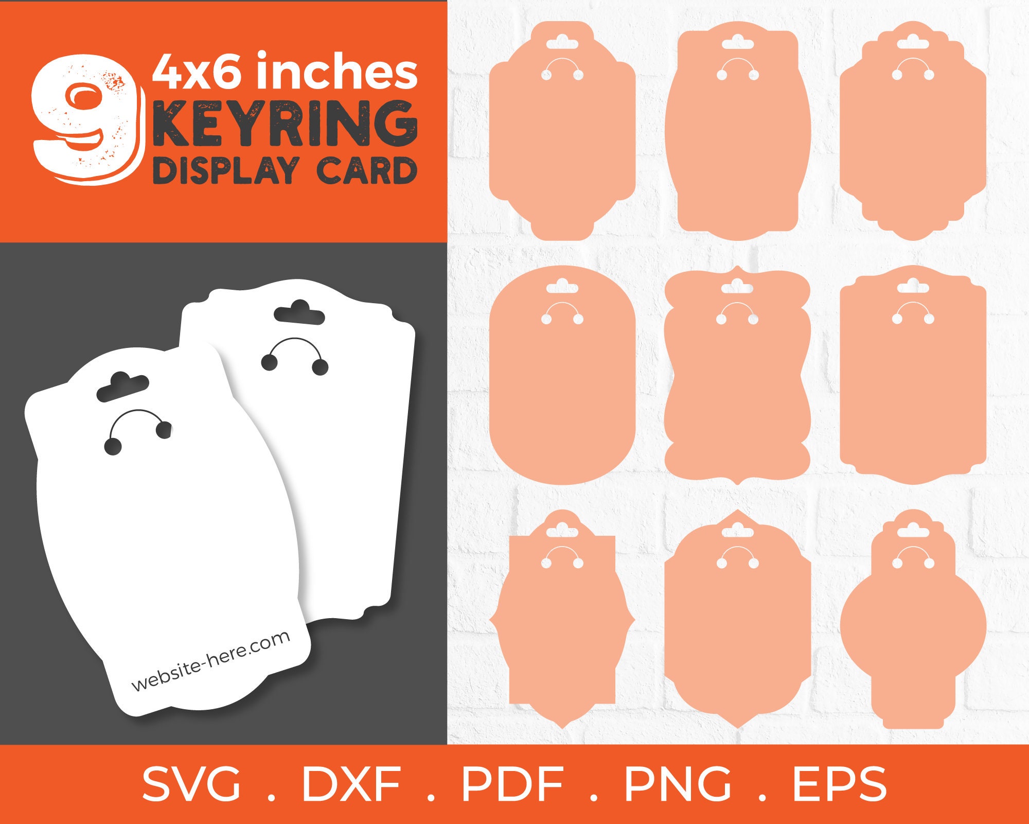 Download 18 Keyring Display Card Bundle Svg 46 inchs keychain svg | Etsy