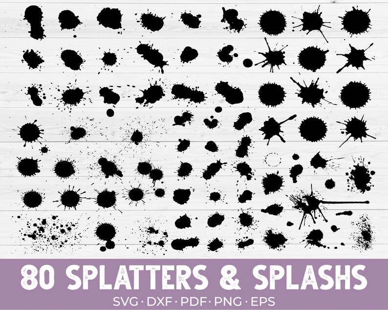 80 Big Paint Splatter SVG Bundle Paint Splats Svg Paint - Etsy