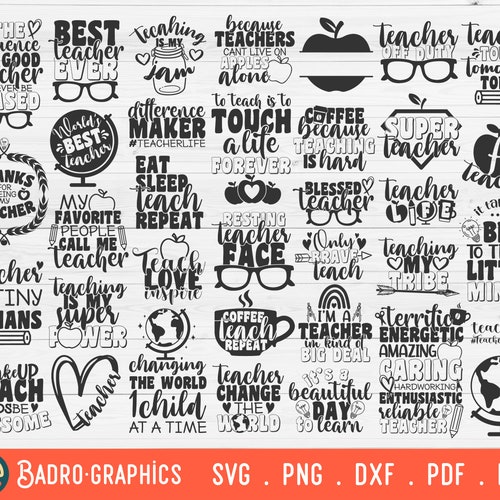 Back to School SVG Bundle Teacher Svg Monogram Svg School - Etsy