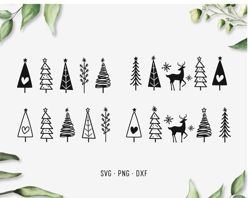 Tannenbäume SVG DXF PNG Bundle Tannenbaum svg Tannenbaum Etsy.de
