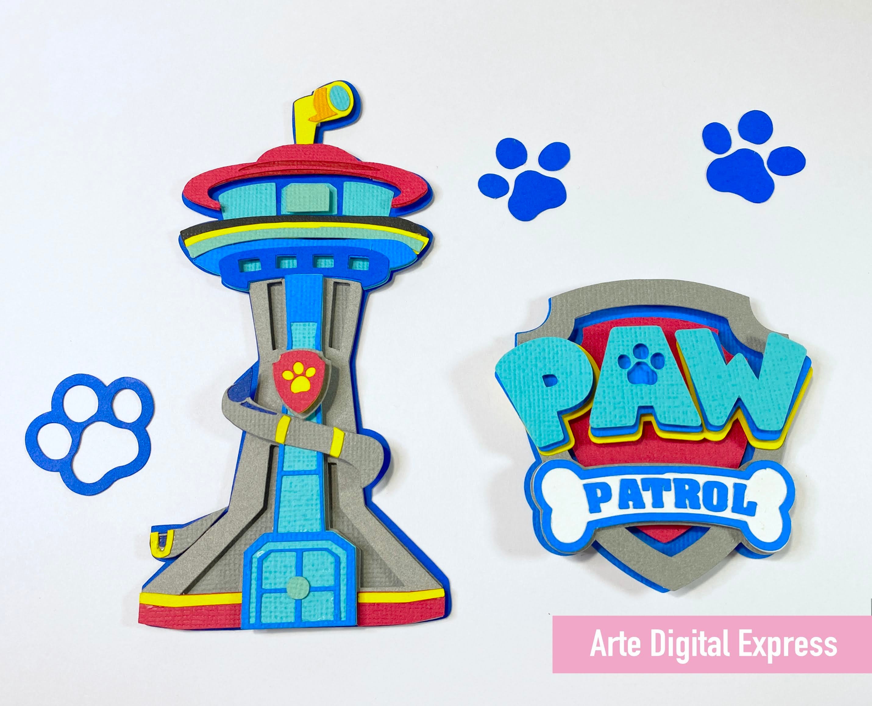 Tower and Shield Logo Patrol in Layers INSTANT Download Etsy