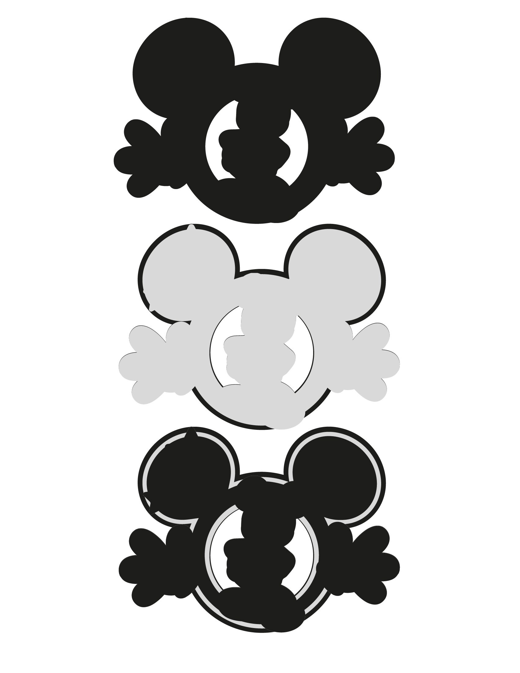 Mickey Mouse Cake Topper in Layers INSTANT Download DIGITAL - Etsy