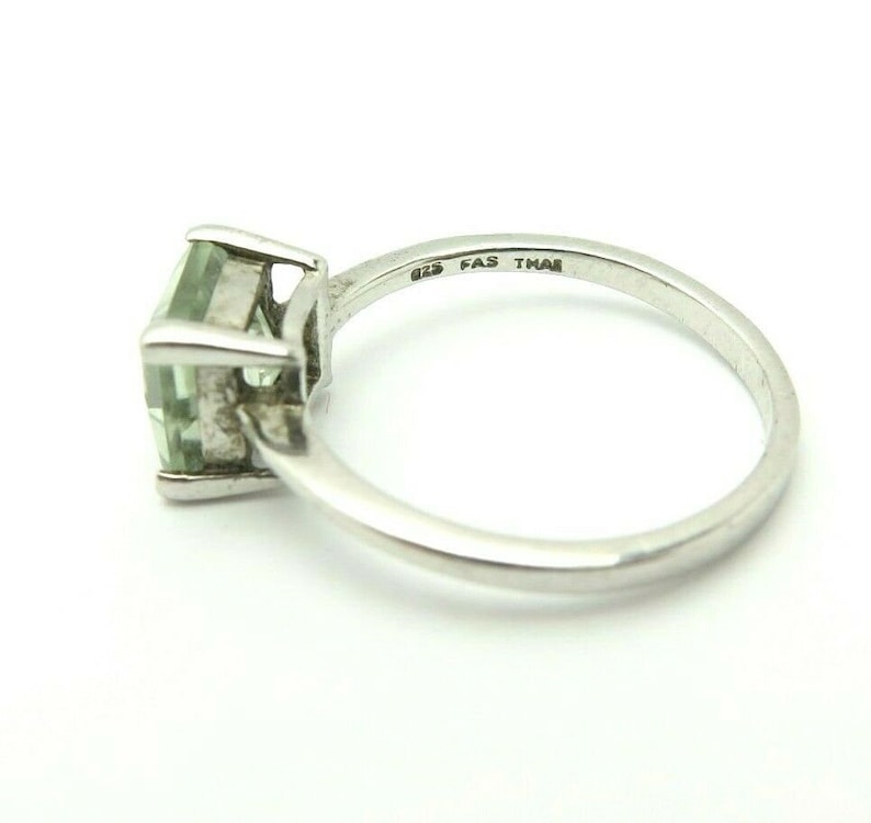 925 sterling silver fas thai princess cut ring size 7 Etsy