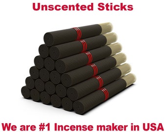 Incense Sticks Unscented, 100 Sticks Incense Bundles Handmade, DIY Unscented Incense Sticks Bulk Wholesale, FREE SHIPPING