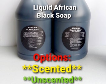 Savon noir liquide africain brut, fraîchement importé de la patrie pour le visage, le corps, les cheveux et les shampooings en gros