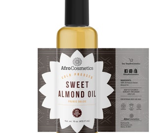 Sweet Almond Oil, 100% Pure Natural Organic Cold Pressed Moisturizer For Massage, Skin, Face, Body, Hair, Soap Bulk Wholesale