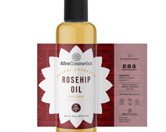Olio di rosa canina, olio extra vergine naturale non raffinato pressato a freddo vergine vettore, idratante per pelle, viso, corpo, capelli sfusi all&#39;ingrosso