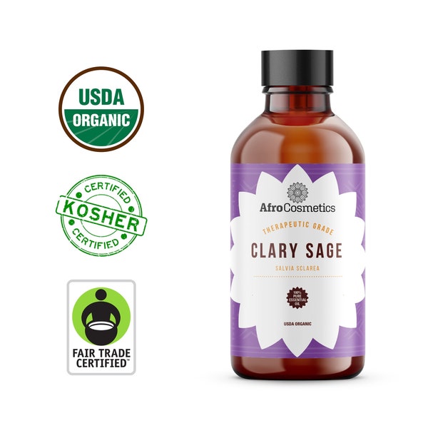 Clary Sage Essential Oil, 100% Pure Natural Therapeutic Grade For Soap, Body, Skin, Hair, Diffuser and Candle Bulk Wholesale