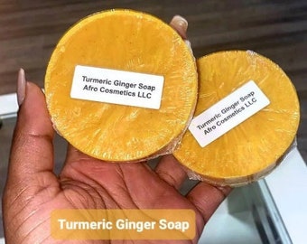 Turmeric Ginger Soap, 100% Natural Organic Vegan For Face Wash, Face Cleanser, Skin And Body  Wholesale Bulk