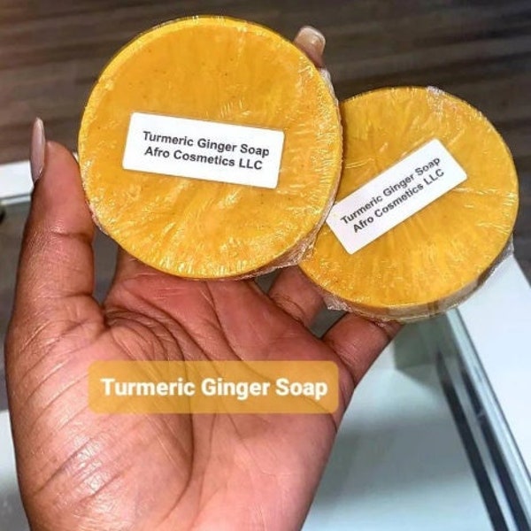 Turmeric Ginger Soap, 100% Natural Organic Vegan For Face Wash, Face Cleanser, Skin And Body  Wholesale Bulk