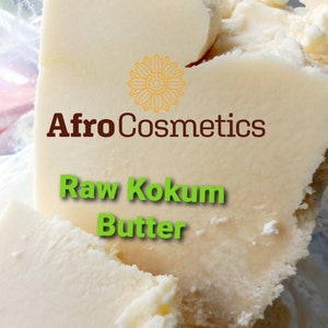 Raw Kokum Butter, 100% Natural Organic  For Skin, Face, Body, Hair, Soap, Lotion, Body Butter Bulk Wholesale