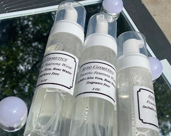 Natural Organic Vegan Foaming Feminine Wash, Sensitive Skin, 8 oz