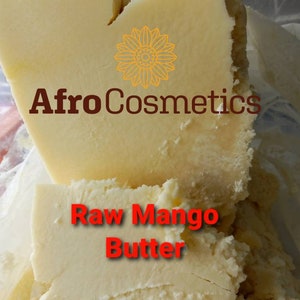 Raw Mango Butter Bulk, Pure Natural Organic Unrefined Cold Pressed Great Moisturizer For Skin, Body, Face and Hair