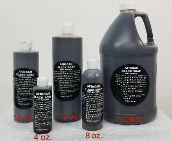 Jabón Negro Africano Cru A Base De Plantas, Jabón Líqui Para El Cuerpo, 946 Ml (32