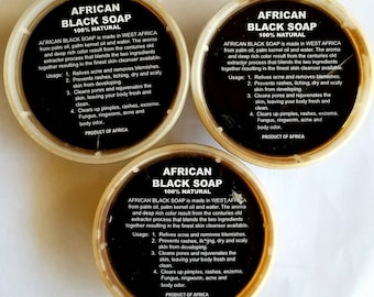 Raw African Black Soap Paste, 100% Natural Organic Unrefined From Ghana For Face, Body and Hair Shampoo