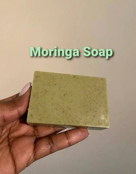 Moringa Soap With Vitamin E Oil And Shea Butter, Moisturizing Soap For All Types Skin, Body And Face
