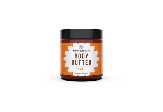 Whipped Shea Butter Vanilla Scent, Organic Body Butter, Body lotion, All Natural Moisturizer For Hair, Face, Body 8 oz Size