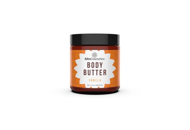 Whipped Shea Butter Vanilla Scent, Organic Body Butter, Body lotion, All Natural Moisturizer For Hair, Face, Body 8 oz Size image 1