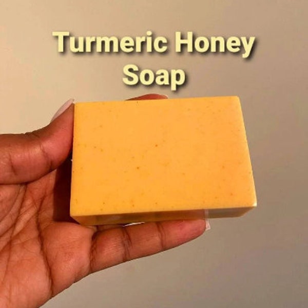 Jabón de miel de cúrcuma, 100% natural orgánico, lavado corporal, piel, lavado facial, limpiador de jabón facial a granel al por mayor