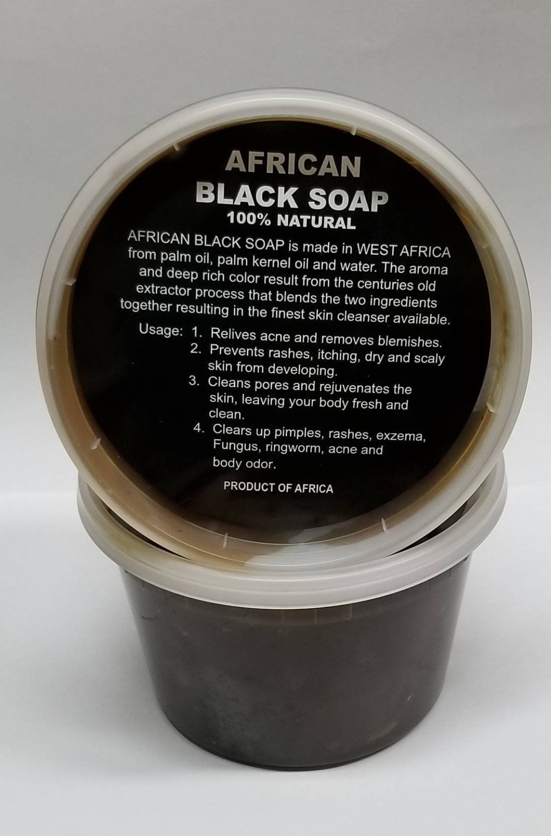 Raw African Black Soap Paste 100 Natural Organic Unrefined Etsy