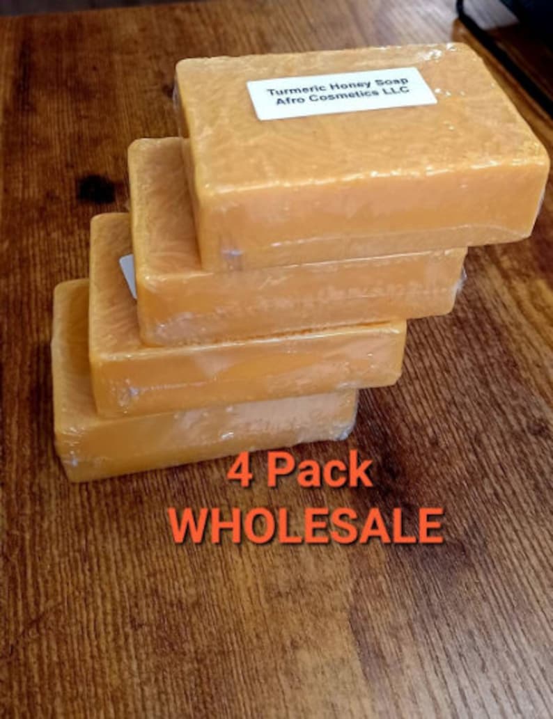 Turmeric Honey Soap, 100% Natural Organic, Body Wash, Skin, Face Wash, Face Soap cleanser Wholesale Bulk image 4