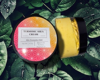 Crème de curcuma au beurre de karité, beurre corporel biologique 100 % naturel, lotion, crème hydratante pour la peau, le visage, les cheveux et le corps Prix de gros.