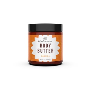Whipped Shea Butter Vanilla Scent, Organic Body Butter, Body lotion, All Natural Moisturizer For Hair, Face, Body 8 oz Size image 7