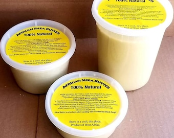 Raw African Shea Butter Bulk, 100% Pure Natural Organic Unrefined Virgin From Ghana  Moisturizer For Face, Skin, Body,Hair, Soap