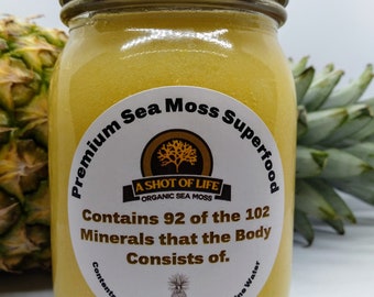 St. Lucian Wildcrafted Organic Sea Moss Gel - Pineapple