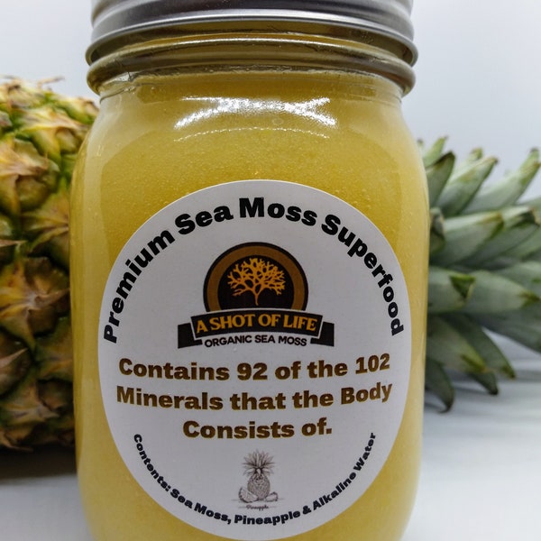 St. Lucian Wildcrafted Organic Sea Moss Gel - Pineapple