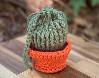 Crochet Pattern: Cactus Dice Bag