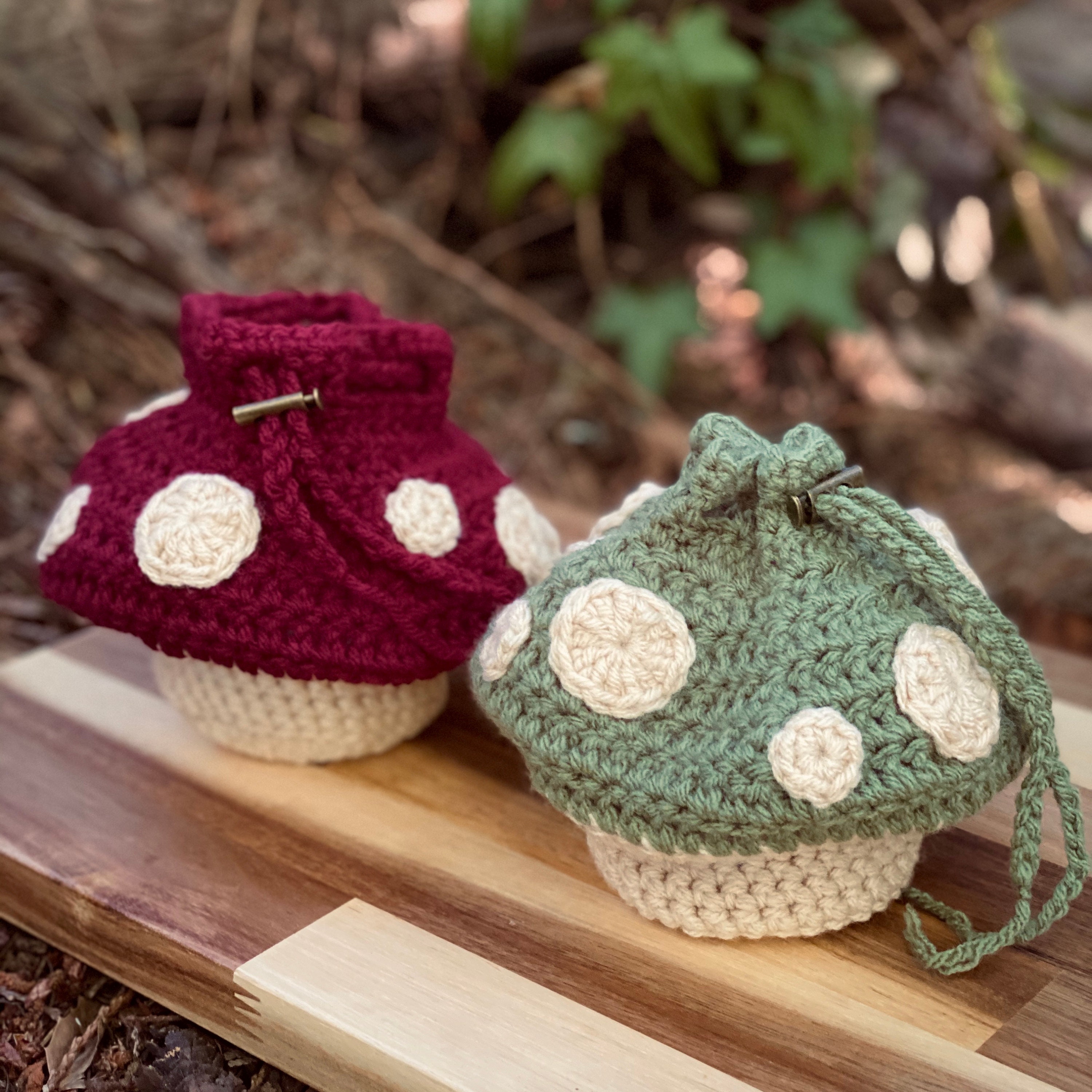 Crochet Pattern Big & Small Mushroom Dice Bags Etsy