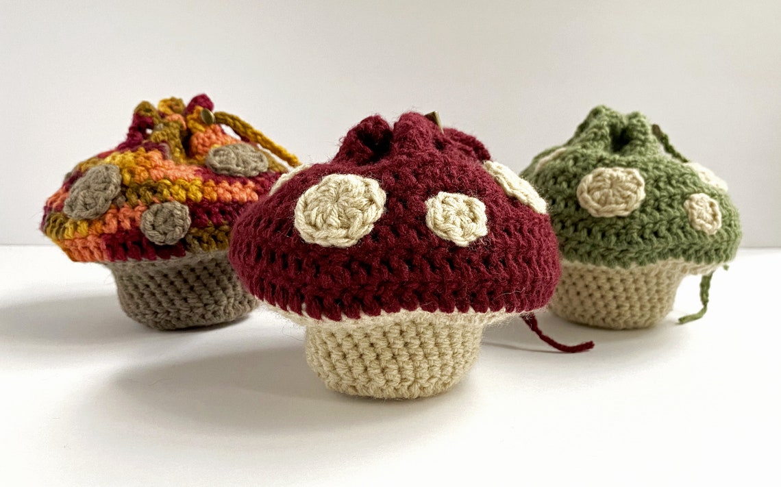 Crochet Pattern Big & Small Mushroom Dice Bags Etsy Australia