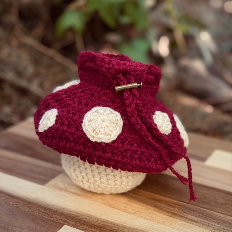 Crochet Pattern Big & Small Mushroom Dice Bags Etsy