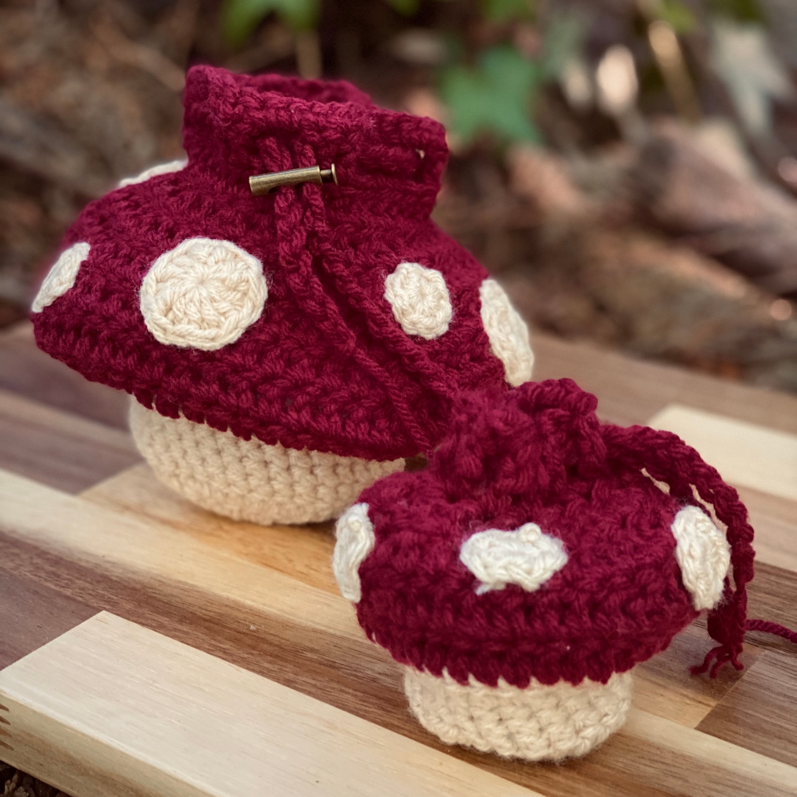 Crochet Pattern Big & Small Mushroom Dice Bags Etsy
