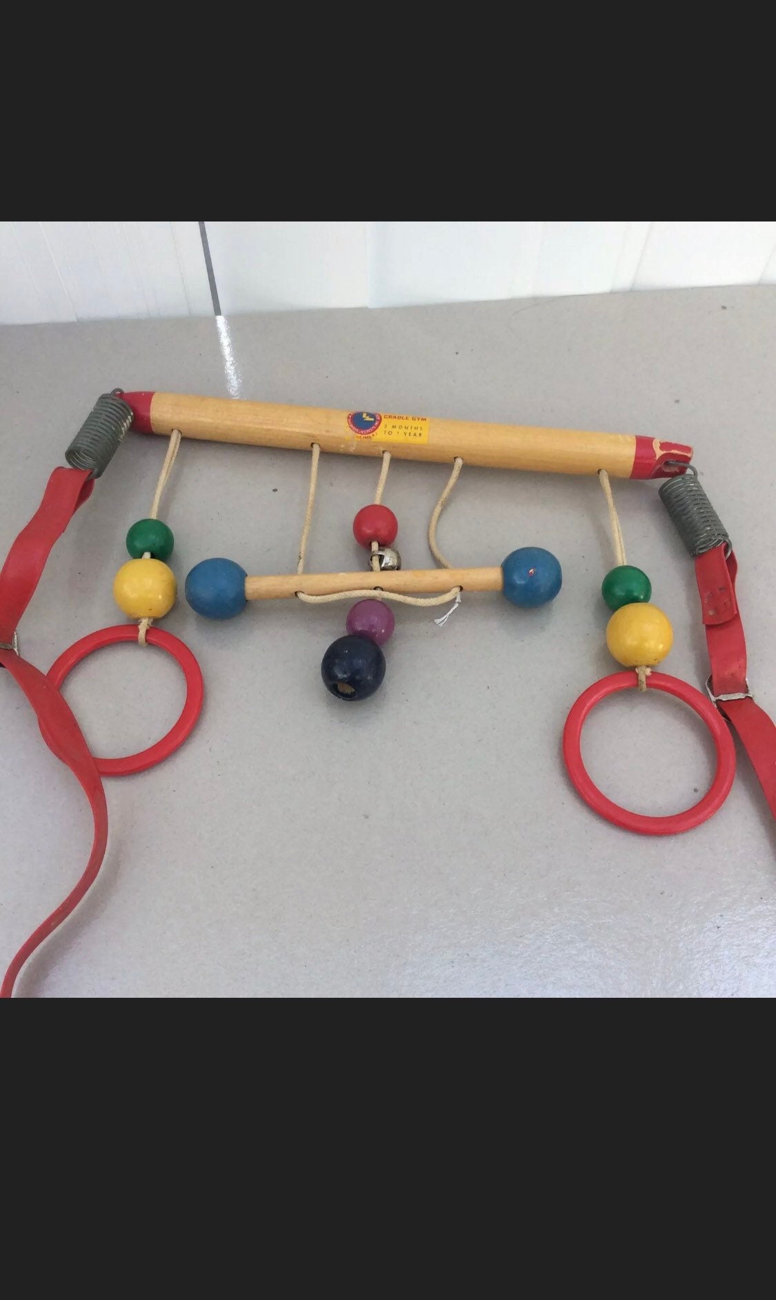 Vintage Wooden Cradle Gym for Baby Crib 1960s Toy Toddler Play Etsy