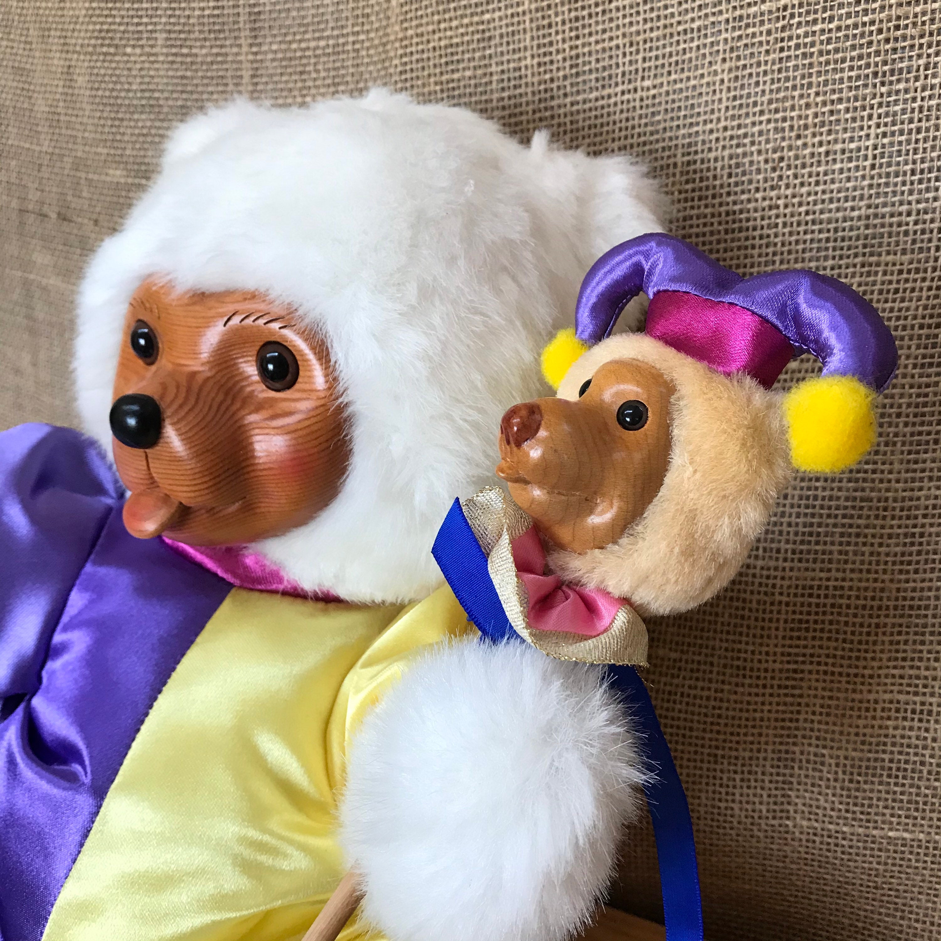 RARE Robert Raikes Jester Teddy Bear Clown With Mini Bear Etsy