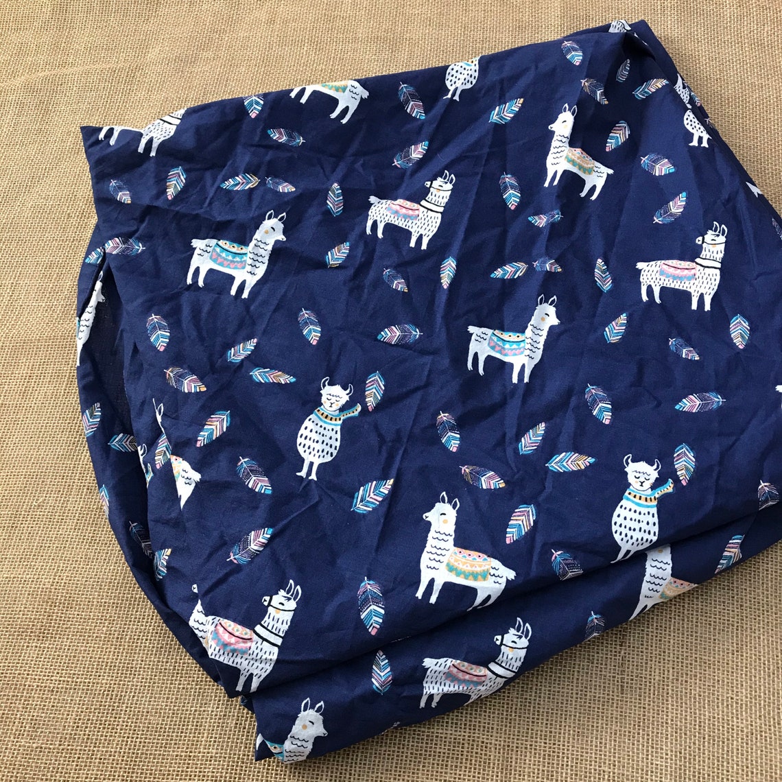 Alpaca Print Cotton Flat Sheet for Twin Bed Bedspread Kids Etsy