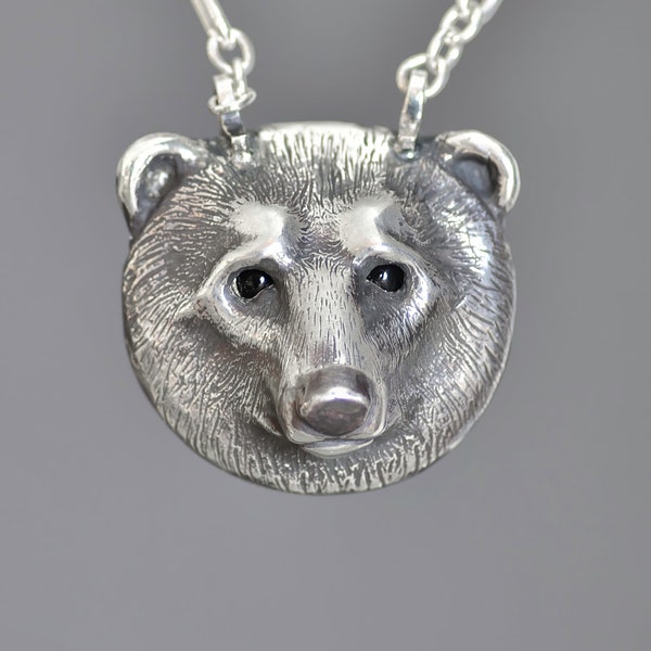 Brooke Stone Little Bear Silver Necklace