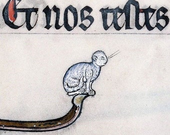 Tiny but Mighty Pouncer Medieval Cat Print