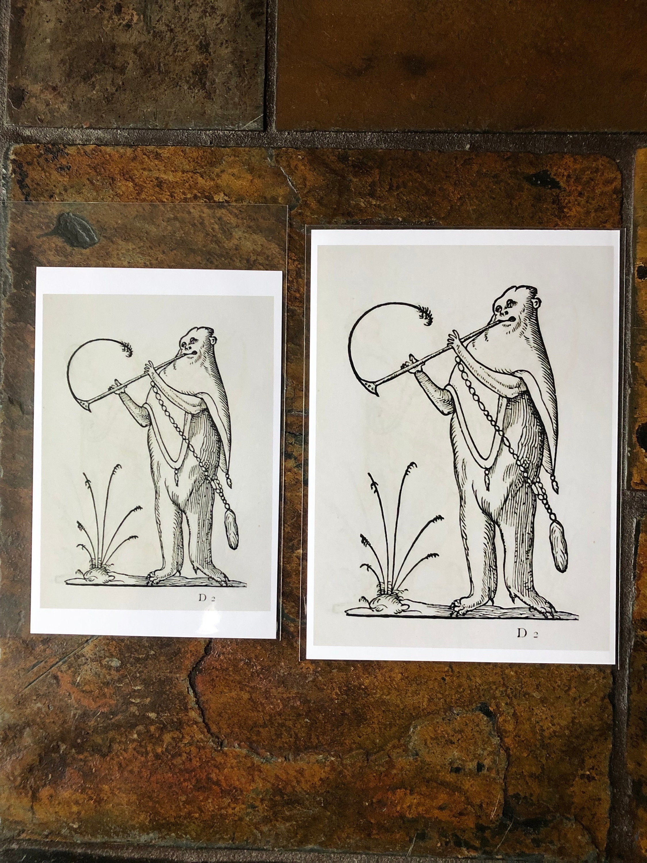 Recorder I Renaissance Print, Medieval Art, Woodcut, Richard