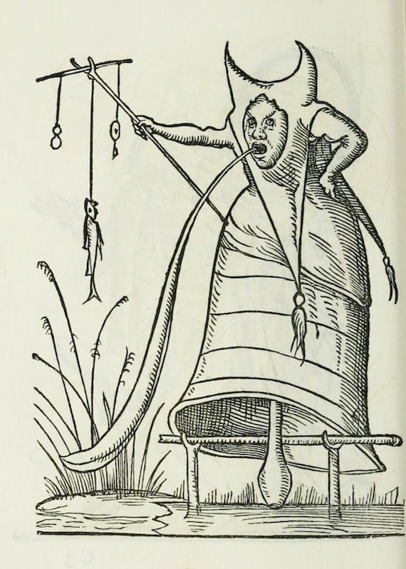 For Whom the Bell Tolls Renaissance Print, Medieval Art, Woodcut