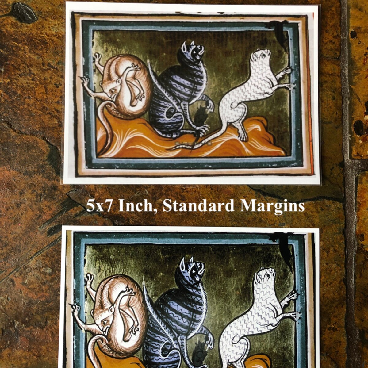Badly Drawn Medieval Cat Print, Funny Art Gift, Cottagecore, Marginalia, Bestiary, Witchy Goth Weird, Familiar Coven Craft, Quirky Cute - Etsy