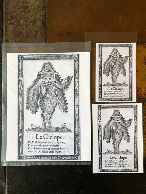 Happy Cyclops Renaissance Print, Wall Art, Framable Print