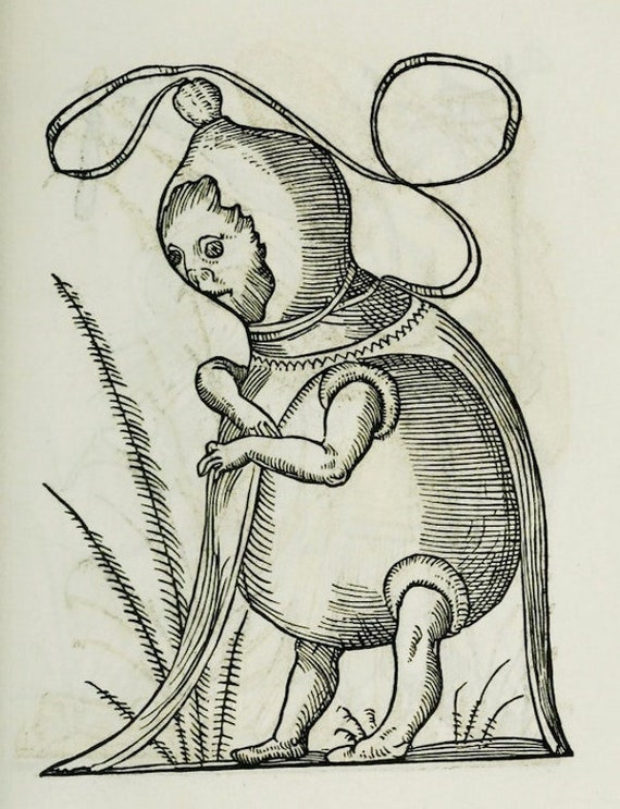 Bebby Renaissance Print, Medieval Art, Woodcut, Richard Breton
