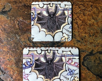 Majestätische Fledermaus Kühlschrankmagnet, Kühlschrankmagnet, Geschenk für Vampir, historische Zeichnung, Geschenk für einen Vampir, Geschenk für Frau, Marginalia, Gothic