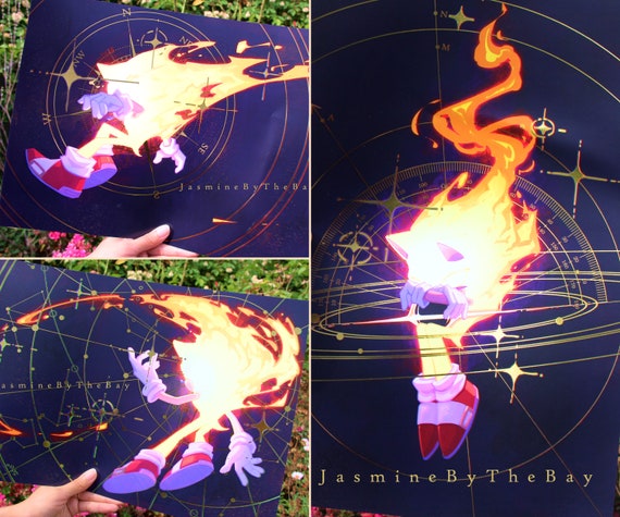 Super Sonic Celestial Gold Foil Prints