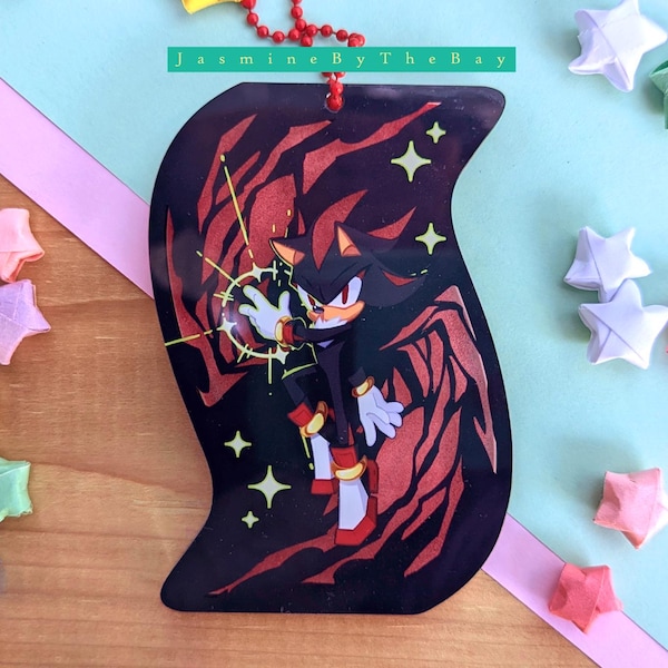 Doom Wing Glowing Quicksand Glitter Charm