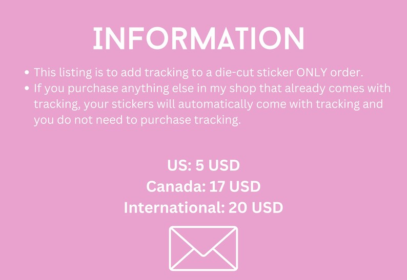 Die-cut Sticker Tracking Upgrade - Etsy