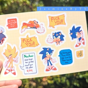 Disrespectful Sonic Sticker Sheet